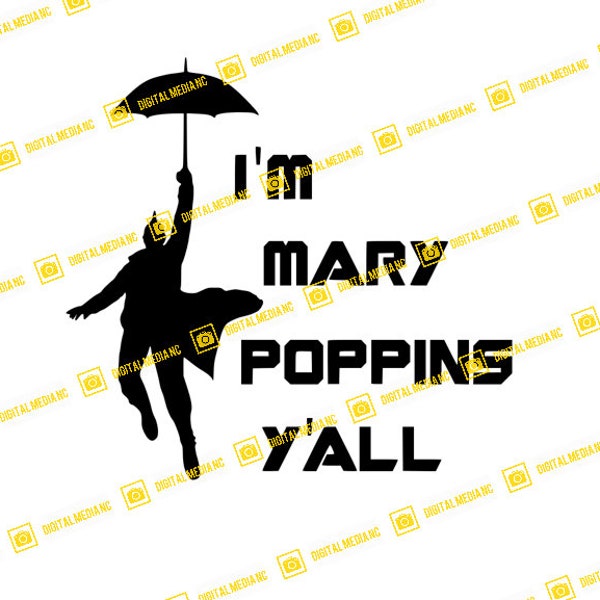 I'm Mary Poppins Y'all, Guardians of the Galaxy, Yondu, Star Lord, Gamora, Drax | SVG PNG | Silhouette Cricut Cutting Ready Instant Download