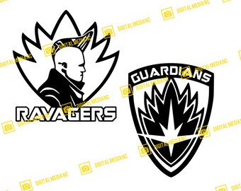 Guardians of the Galaxy, Star Lord, Yondu, Ravagers, Rocket, Groot, Drax, Gamora | SVG PNG | Silhouette Cricut Cut Ready Instant Download