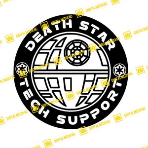 Star Wars Death Star Tech Support Version 2 | SVG PNG | Silhouette Cricut Schneiden Bereit Sofort Download