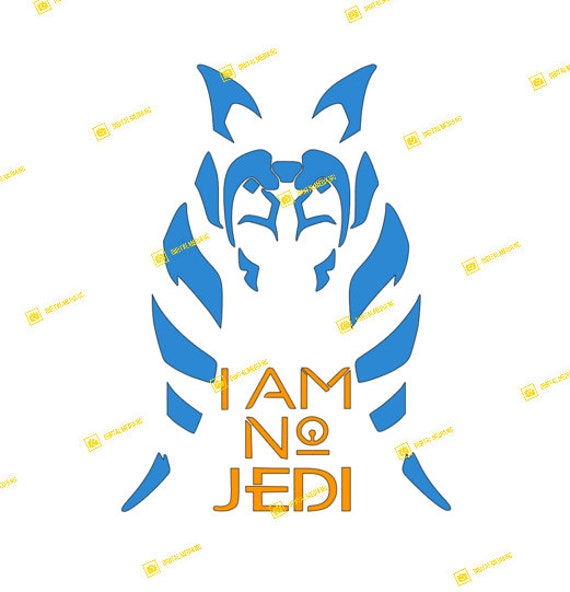 Ahsoka Tano I am no Jedi Includes License to resale on Customers Products  only. Cannot resell digital items of this graphic.