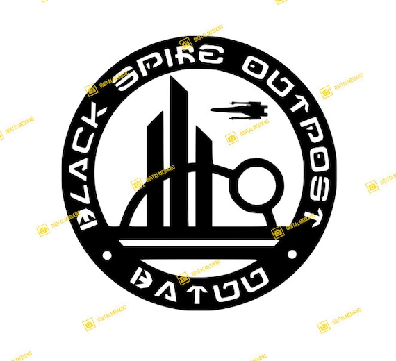 Star Wars, Black Spire Outpost, Galaxy's Edge, Batuu | SVG PNG | Silhouette Cricut Cutting Ready Instant Download