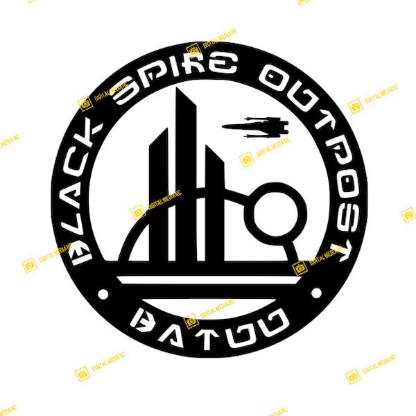 Star Wars, Black Spire Outpost, Galaxy's Edge, Batuu | SVG PNG | Silhouette Cricut Cutting Ready Instant Download