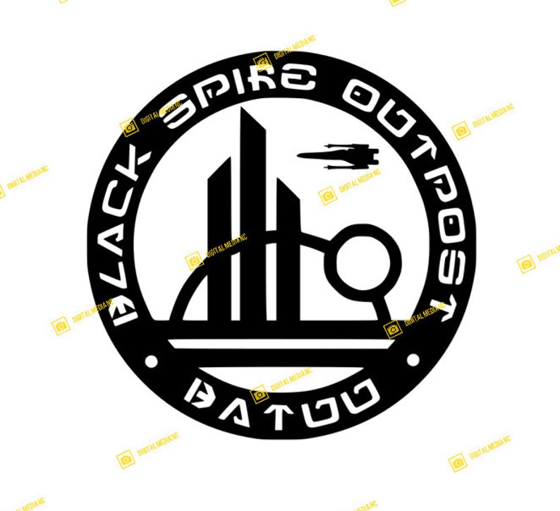 Star Wars, Black Spire Outpost, Galaxy's Edge, Batuu | SVG PNG | Silhouette Cricut Cutting Ready Instant Download image 1