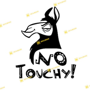 Emperor's New Groove, Kuzco, No Touchy, Llama | SVG PNG | Silhouette Cricut Cutting Ready Instant Download