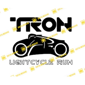 Tron Lightcycle Run, version 2, Flynn, World, Orlando, Mickey, Magic, Castle | SVG PNG | Silhouette Cricut Cutting Ready Instant Download