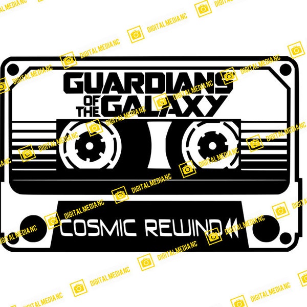 Cosmic Rewind, Guardians of the Galaxy, Star Lord, Gamora, Drax, Groot, Rocket | SVG PNG | Silhouette Cricut Cutting Ready Instant Download