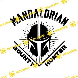 Star Wars, Mandalorianer, Kopfgeldjäger, Din Djarin, Grogu, Baby Yoda, Mando | SVG PNG | Silhouette Cricut Schneiden Bereit Sofort Download