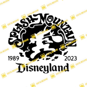 Splash Mountain v2, Brer Rabbit, Fox, Bear, Mickey, Minnie, Dis Land, California | SVG PNG | Silhouette Cricut Ready Instant Download
