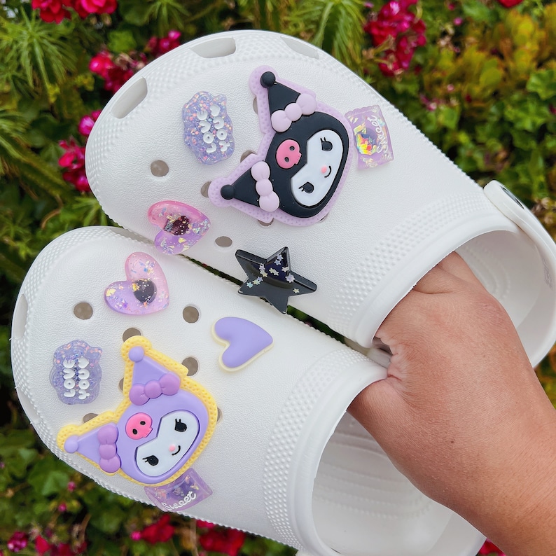Kuromi Croc Charms Cute Hello Kitty Shoe Charms Kawaii Set Etsy