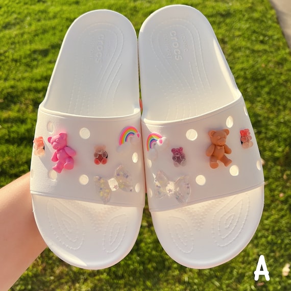 Croc slides with jibbitz sales