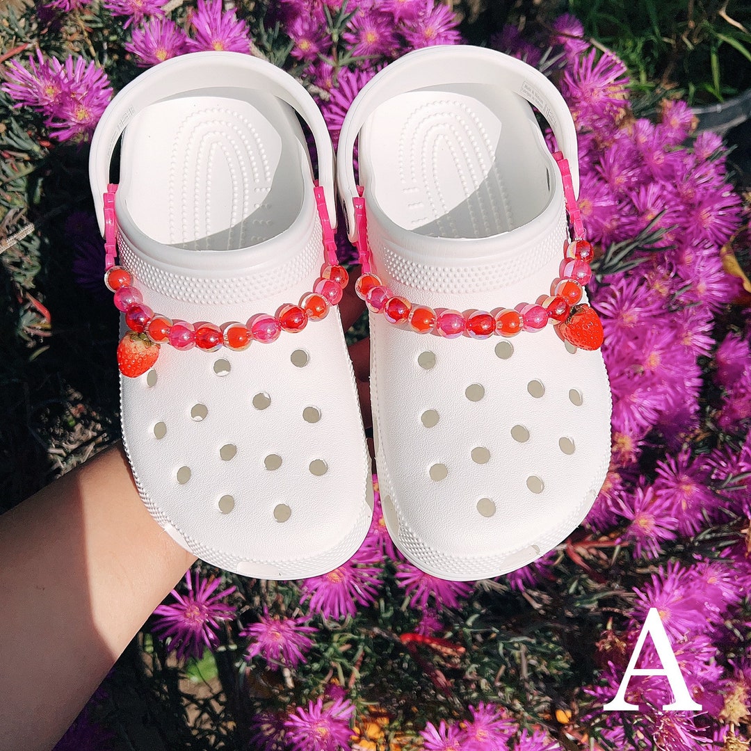 Strawberry Croc Chains Kawaii Chains Cute Chains Beaded Etsy