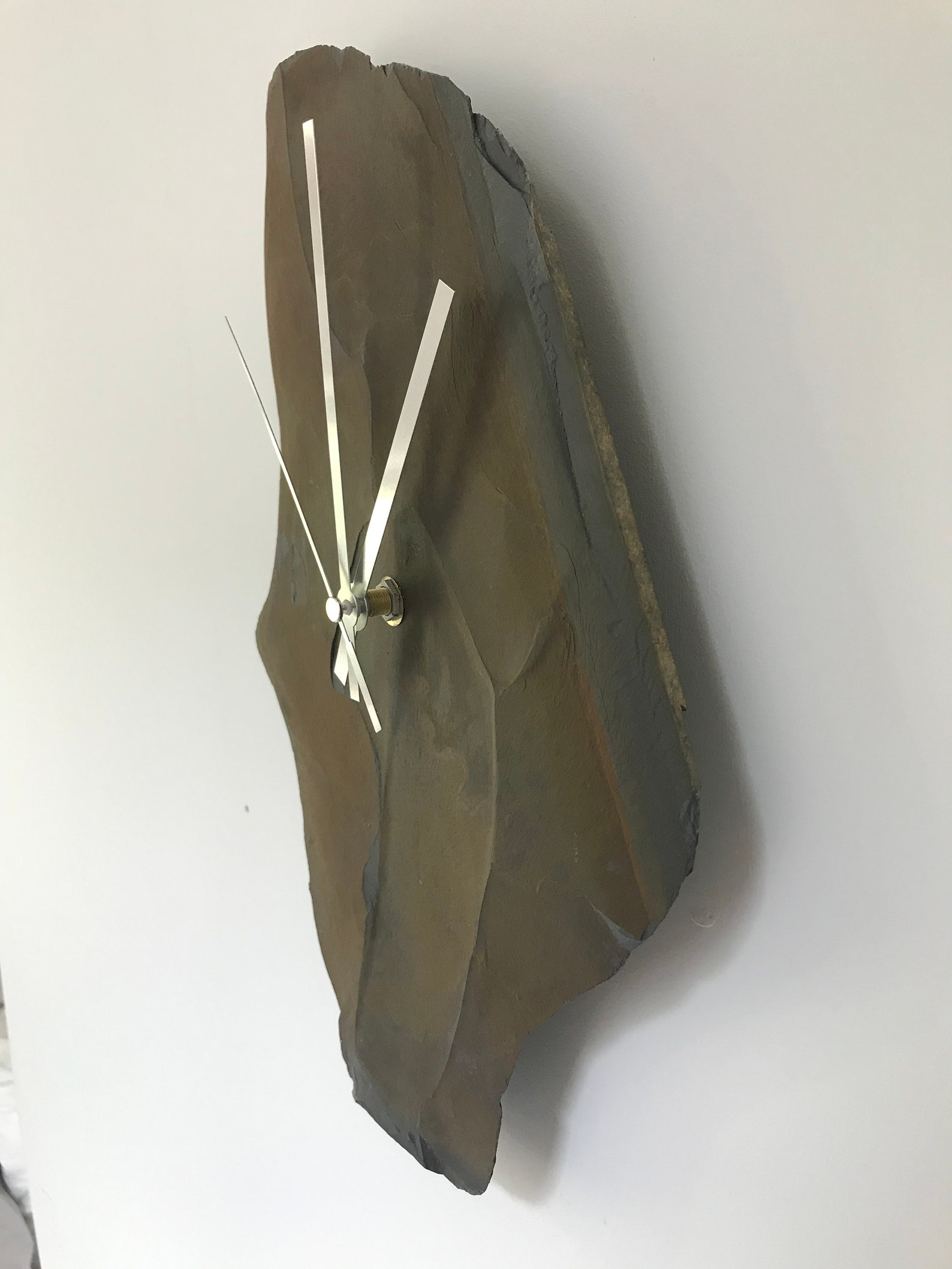 Natural Welsh Slate Wall Clock Etsy