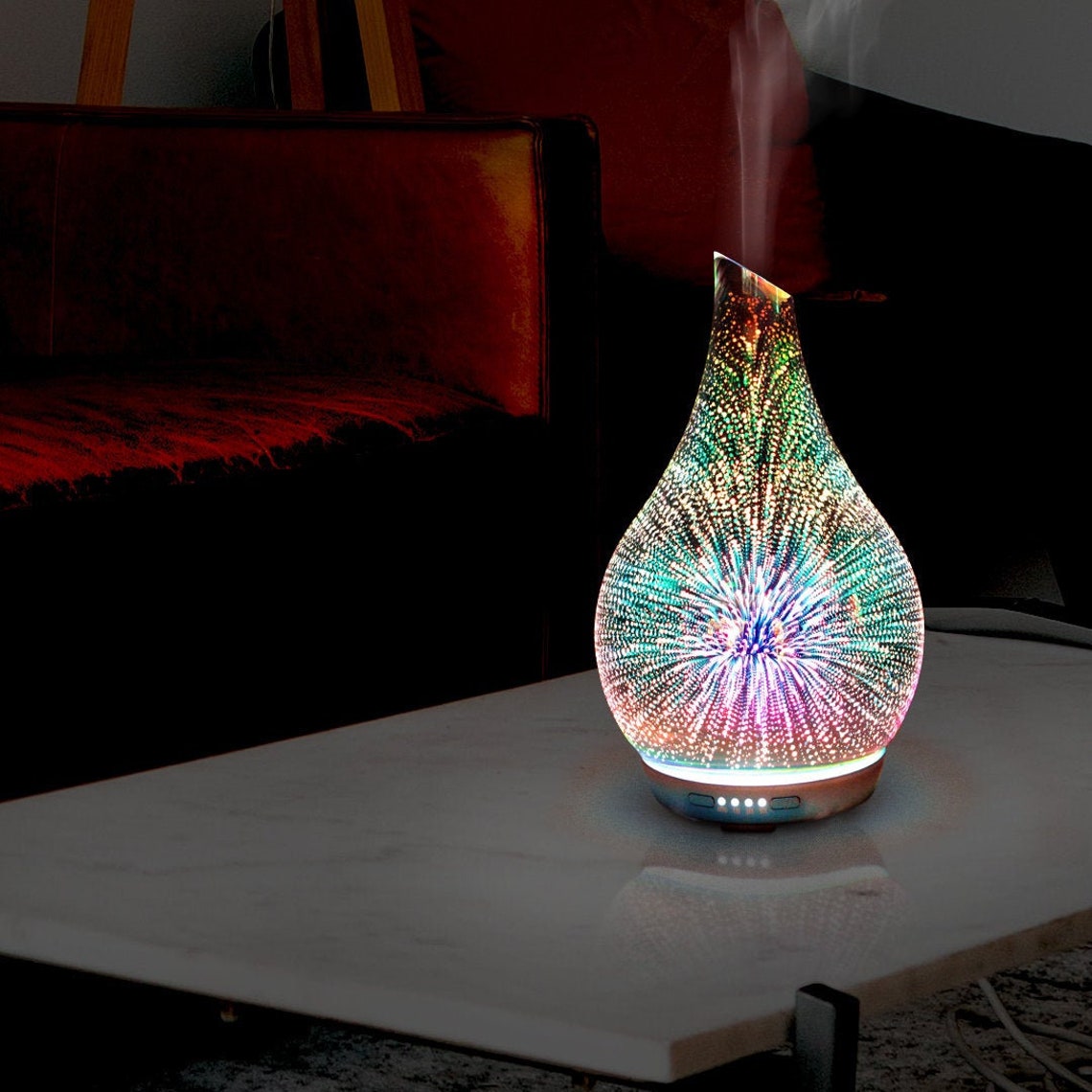 Cello Ultrasonic Diffuser Art Glass Infinity 3D Etsy