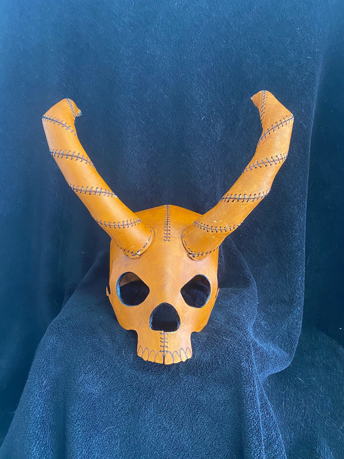 Skull Mask With Horns Etsy