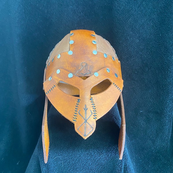 Viking Helmet Leather Pattern Etsy