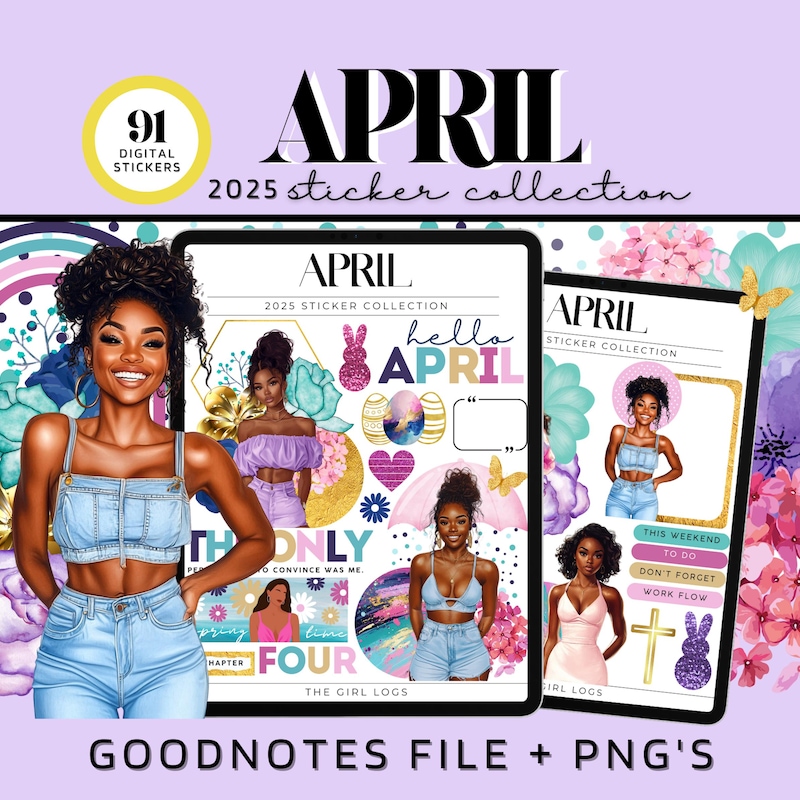 April Stickers - Etsy