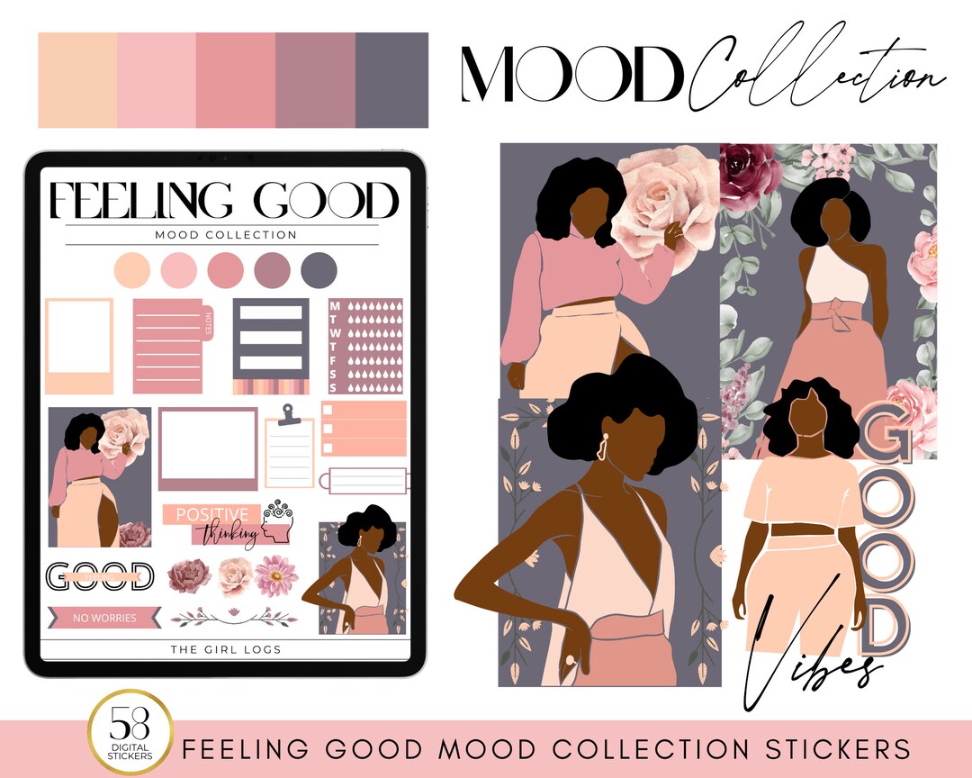 Sticker Feeling Positive Feeling Good Digital Stickers Good Mood Digital Stickers - Etsy
