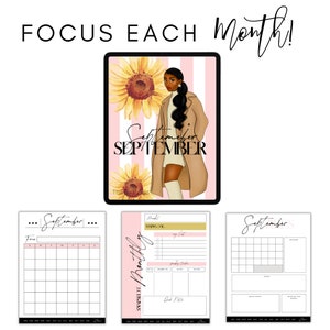 Black Girl Happy Planner Printables