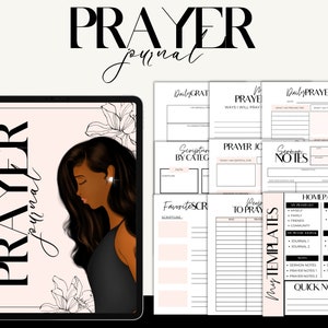 Prayer Planner, Digital Prayer Journal, GoodNotes Prayer Journal,Prayer Notes, African American Woman