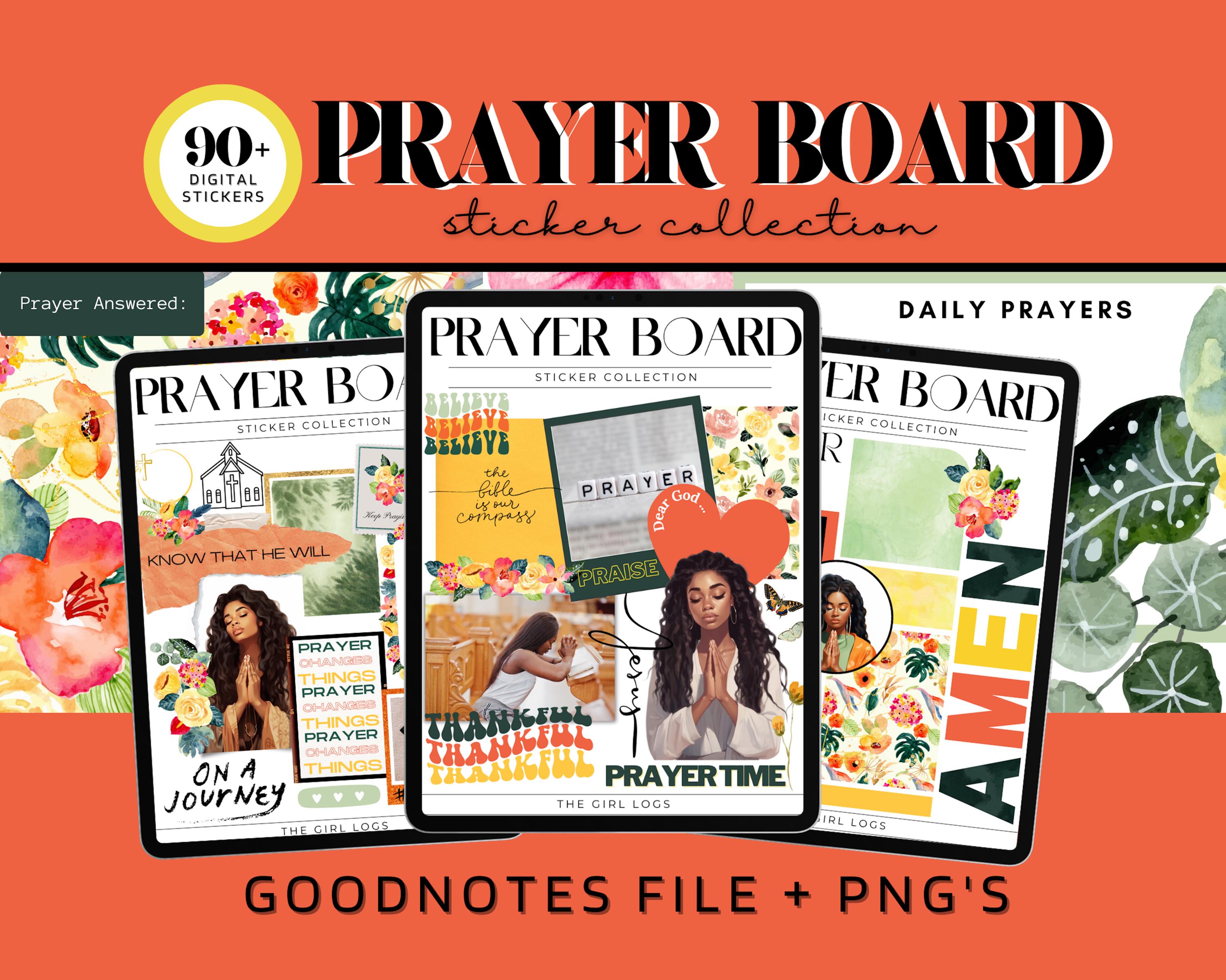 Digital Prayer Board Kit, Prayer Stickers, Digital Bible Journaling ...