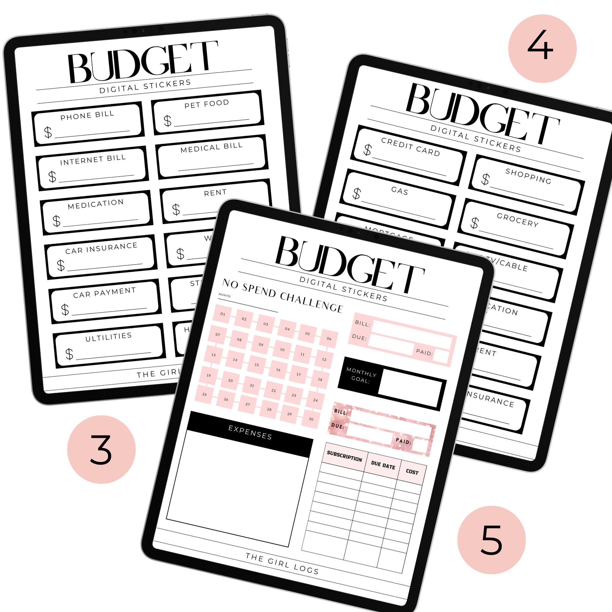 Goodnotes Stickers, Budget Stickers, Budgeting Stickers, Digital ...