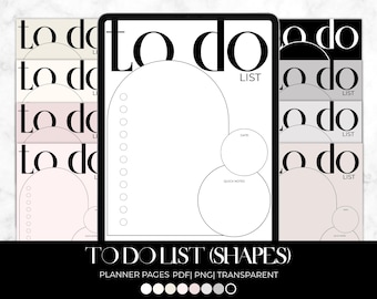 Aesthetic To Do List Digital Planner, Minimalist Task List Template (PDF, PNG)