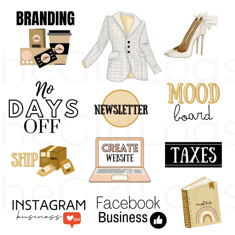 Goodnotes Stickers Business Stickers Digital Business Etsy