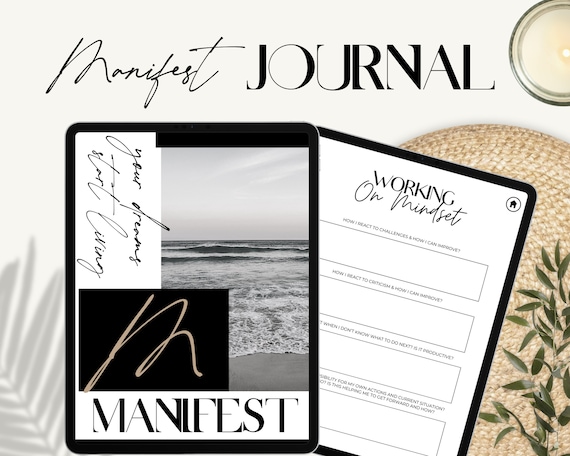 Manifestation Journal, 369 Manifest Journal, Self Care Planner, Digital Manifest Journal, Manifest Notebook