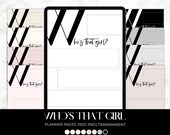 Aesthetic Digital Planner Pages, Goal Setting, Vision Templates (PDF)
