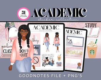 Goodnotes Stickers, Student Stickers, Digital Student Stickers, Student Planner, Academic Planners, Student Goodnotes, iPad Planner,