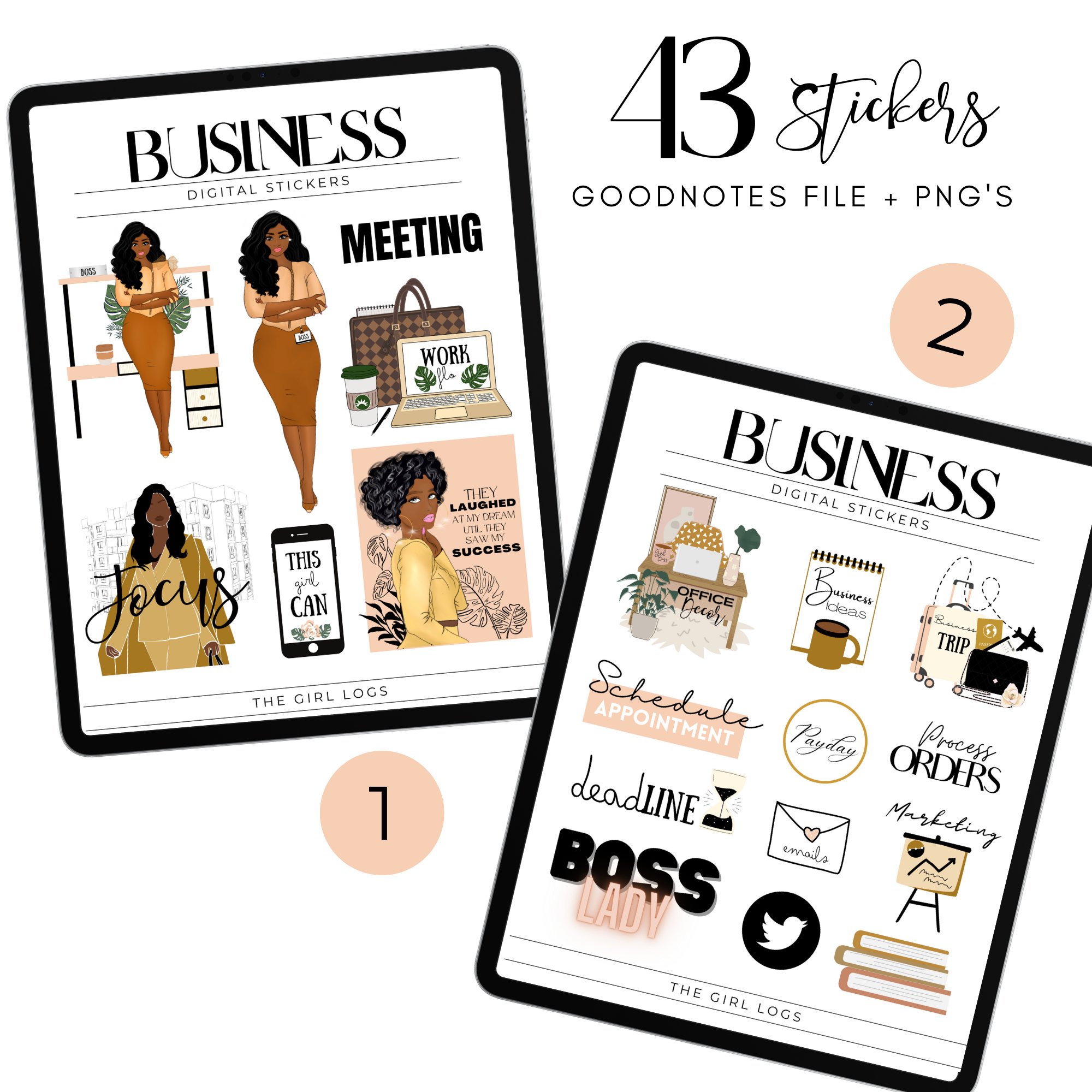 Goodnotes Stickers Business Stickers Digital Business Etsy