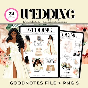 Goodnotes Aufkleber, Aufkleber Hochzeit, Aufkleber Hochzeit, Aufkleber Hochzeit, Wedding Journal, Planer Aufkleber, Wedding Journal