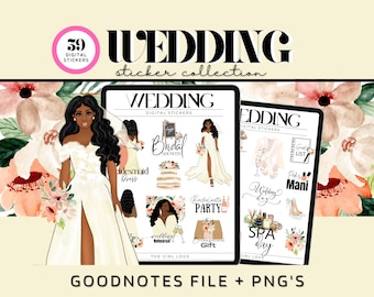Goodnotes Stickers, Wedding Stickers, Digital Wedding Stickers, Wedding Planner, Digital Stickers, Planner Stickers, Wedding Journal