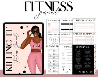 Weight Loss Journal: Hyperlinked Fitness Journal for Goodnotes, Notability, Weight Loss Tracker, Fitness Planner, Wellness Templates