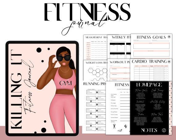 Weight Loss Journal: Hyperlinked Fitness Journal for Goodnotes, Notability, Weight Loss Tracker, Fitness Planner, Wellness Templates