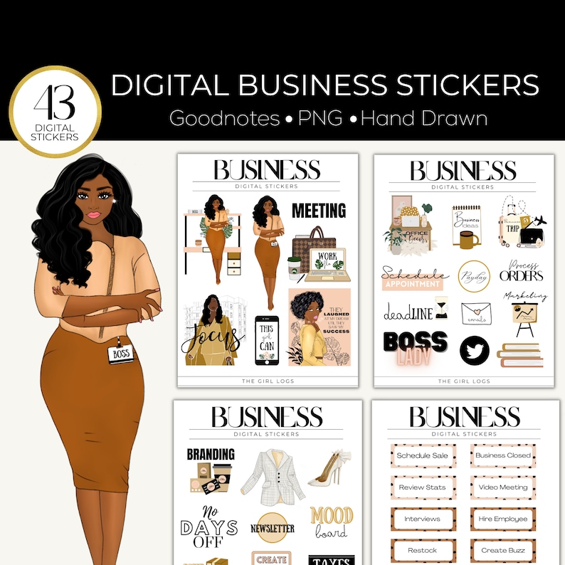 Goodnotes Stickers Business Stickers Digital Business Etsy