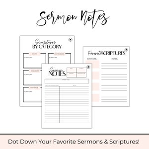 Prayer Planner, Prayer Notes, Sermon Notes, Notability Planner ...