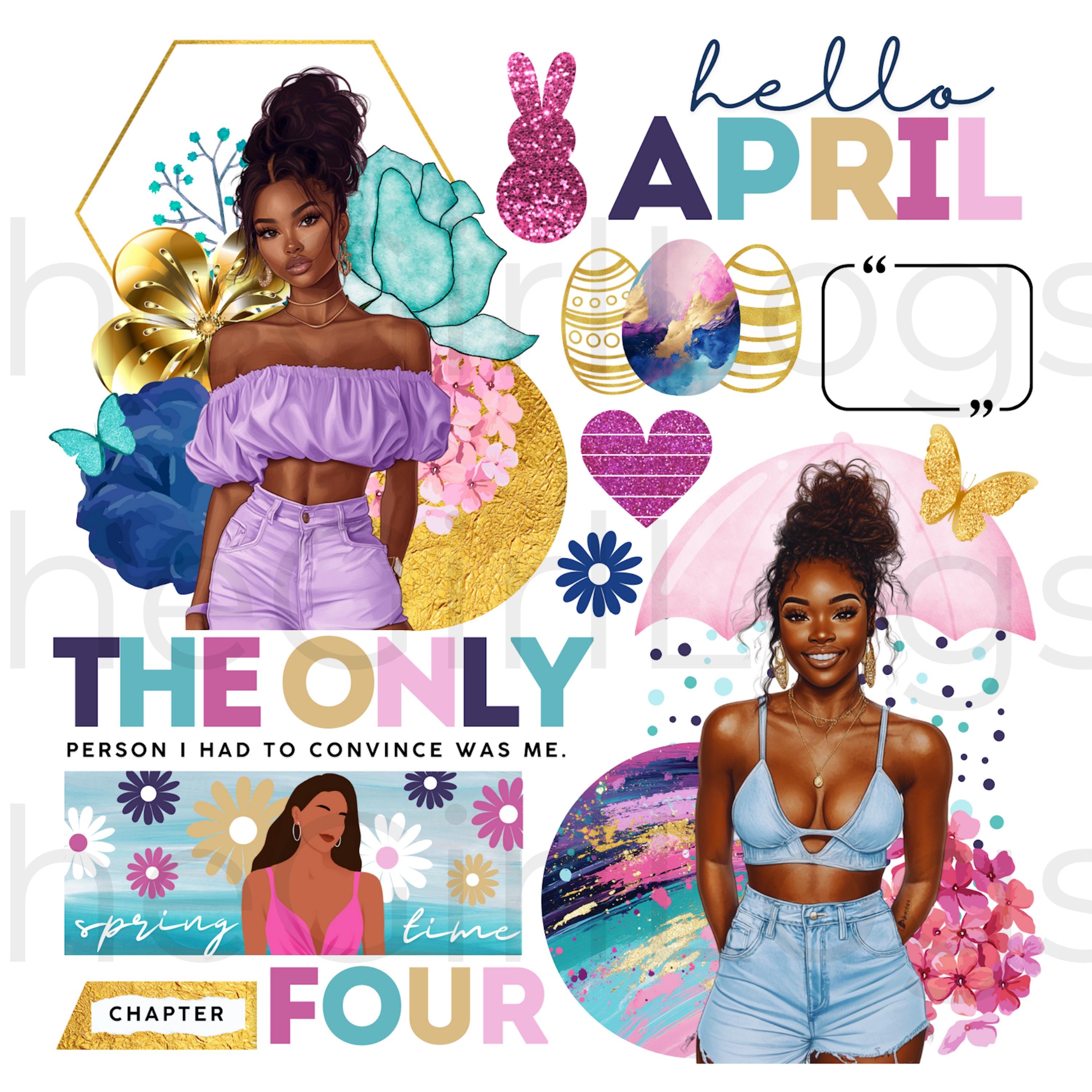 April 2025 Digital Stickers for Goodnotes, April Goodnotes Monthly ...