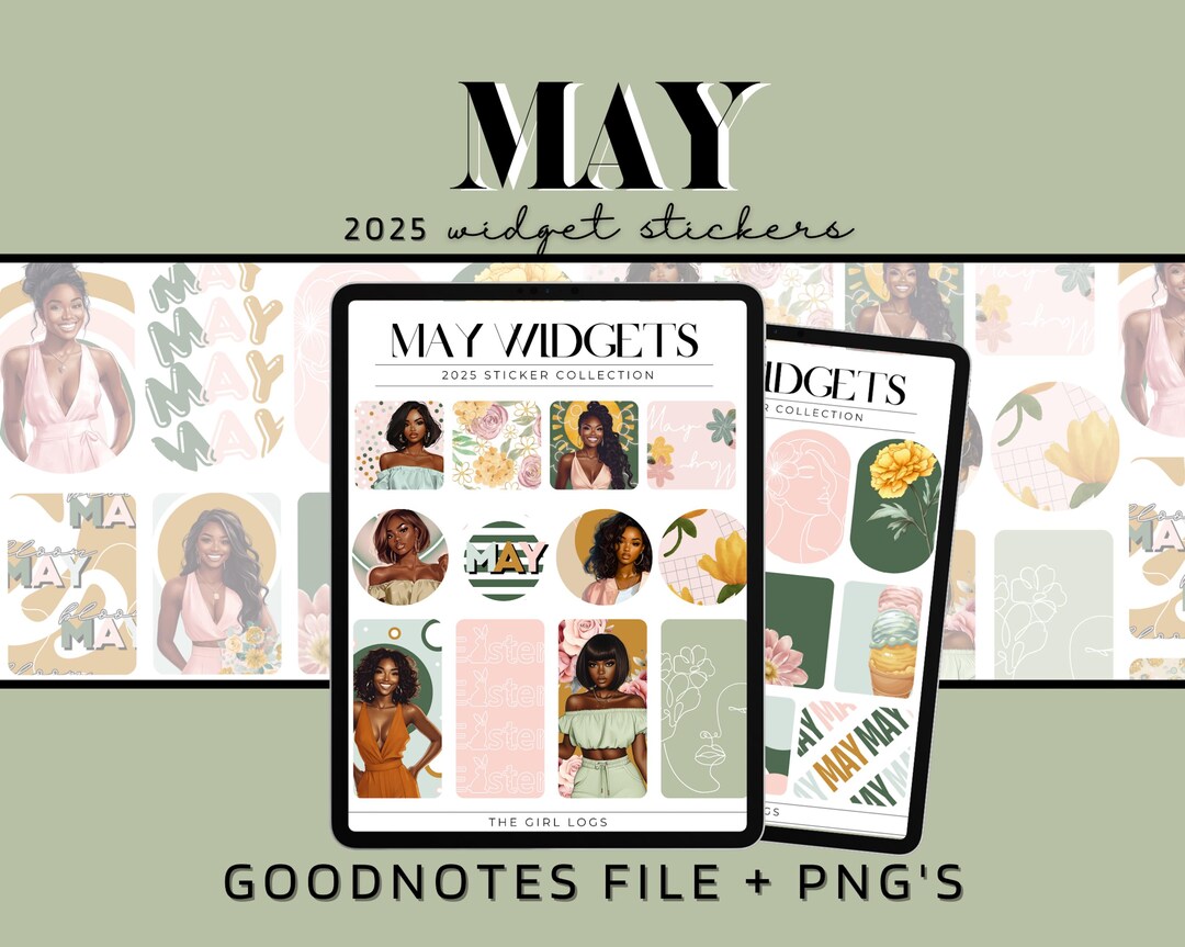 2025 May Widgets Digital Stickers, May Planner Stickers, Goodnotes ...