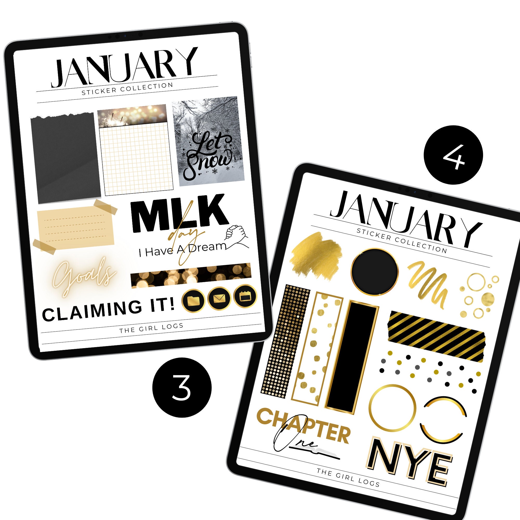 Happy New Years Goodnotes Stickers, New Years Digital Planner Stickers ...