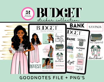 Goodnotes Stickers, Budget Stickers, Budgeting Stickers, Digital Stickers, Budget Planner, Budget Goodnotes, Planner Stickers, iPad Planner