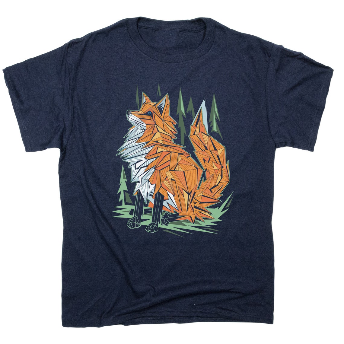 Polygon Fox Women Fox Shirt / Animal T Shirt/ Cute Fox Shirt Etsy