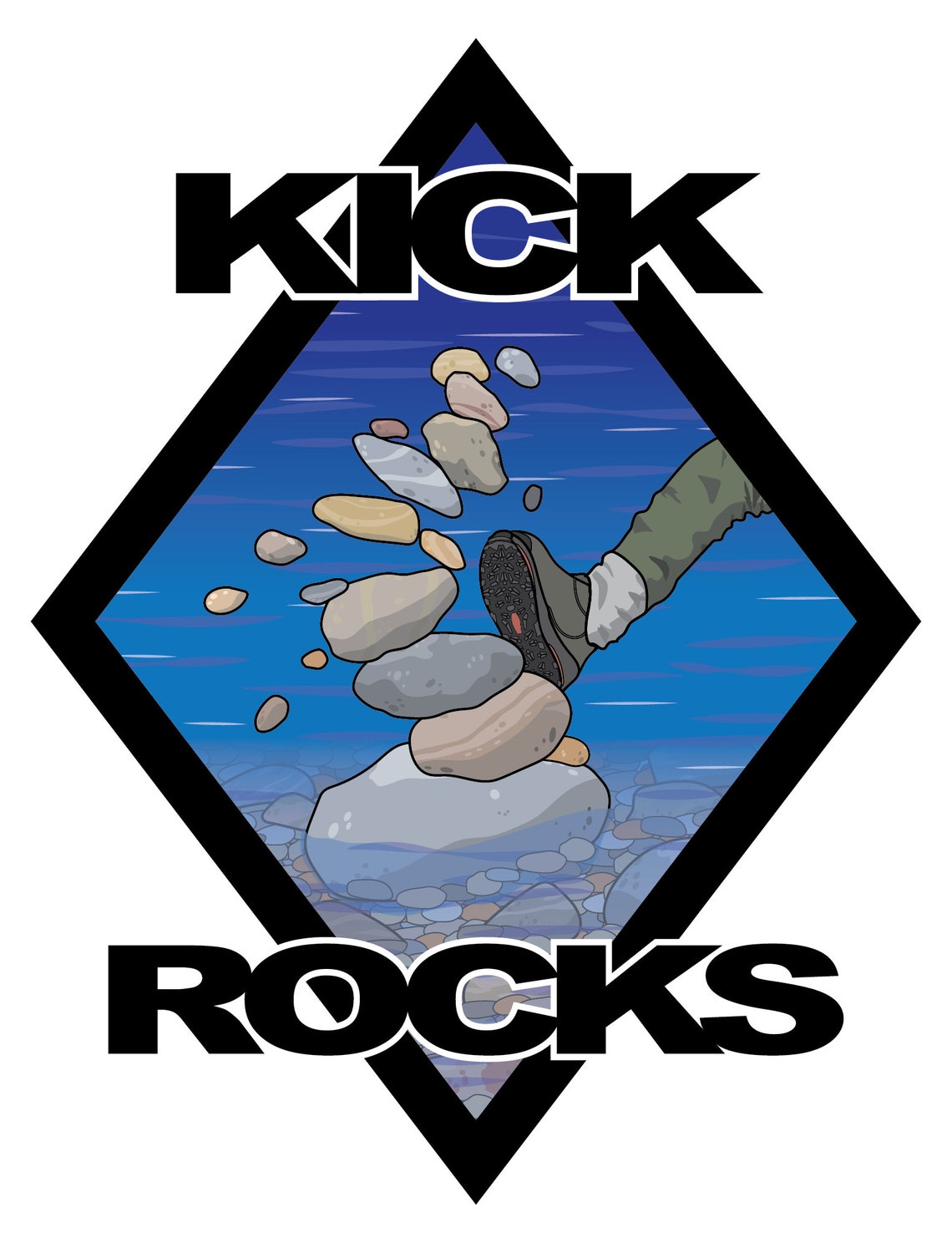 Kick Rocks Gof Kick Rocks! Vinyl Sticker - Etsy