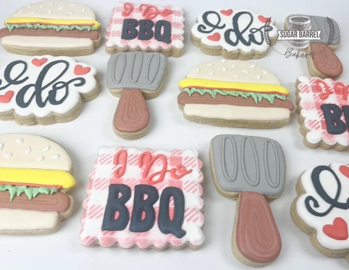 I DO BBQ Sugar Cookies (1 Dozen)