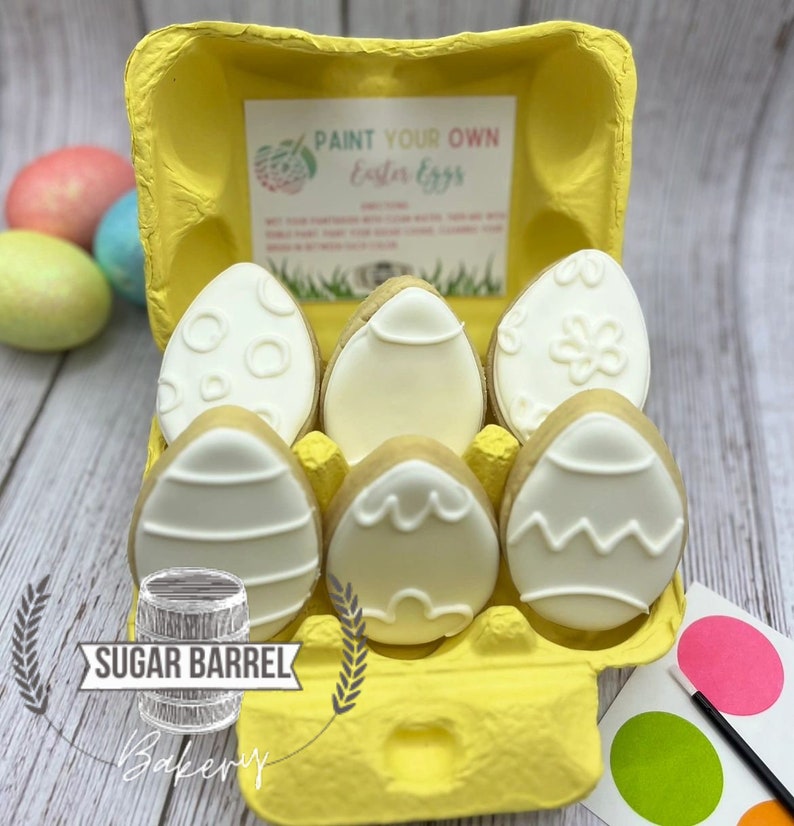 Paint Your Own Easter Egg Cookie Kit Etsy