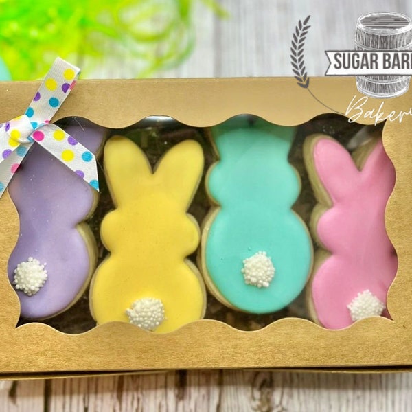 Easter Cookies, Easter Bunny Sugar Cookies (pack of 4)