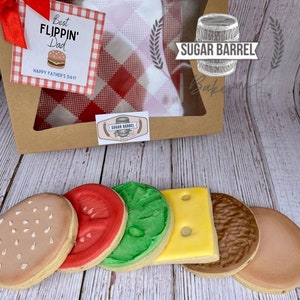 Father's Day Hamburger 6-Cookie Gift Box