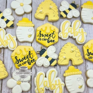 1 Dozen &quot;Sweet as can Bee&quot; Sugar Cookies