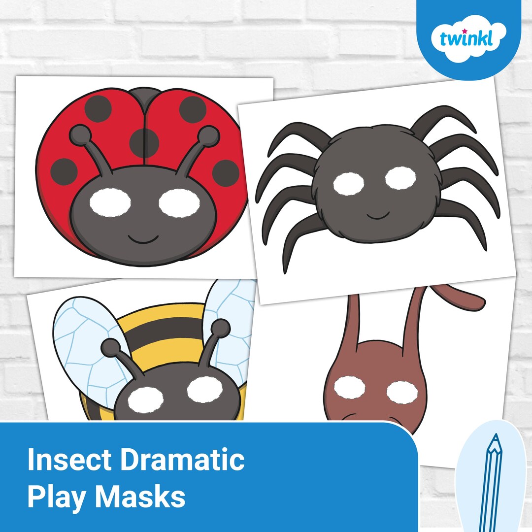 Insect Dramatic Play Masks | Insect Roleplay - Etsy