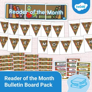 Reader of the Month Resource Pack – Classroom & Library Bulletin Board Set